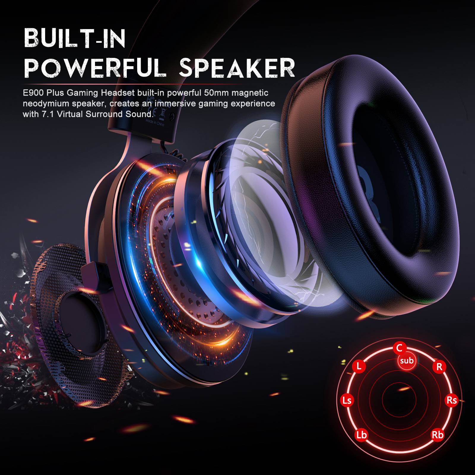EKSA E900 Plus USB Gaming Headset Virtual 7.1 Surround Sound ENC Noise Cancellation LED Headphone EKSA E900 Plus USB Gaming Headset Virtual 7.1 Surround Sound ENC Noise Cancellation LED Headphone